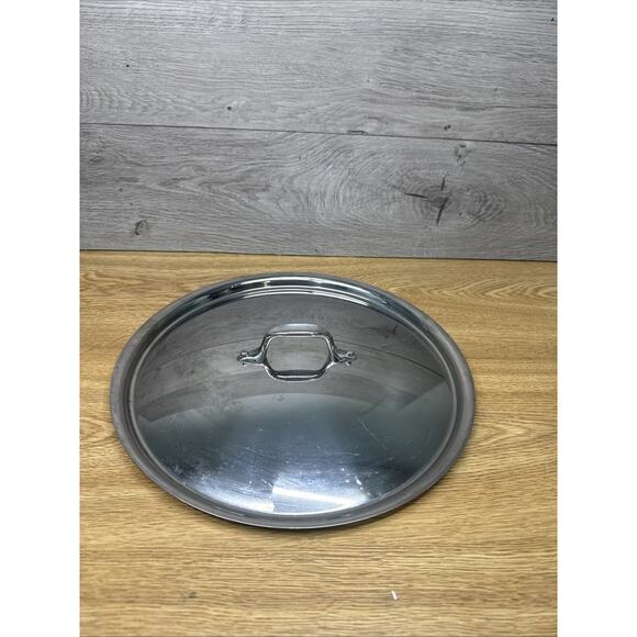 All-Clad 12-inch Stainless Steel LID ONLY 12-1/2”Outer 11-1/2” Inner Diameter - Picture 1 of 6